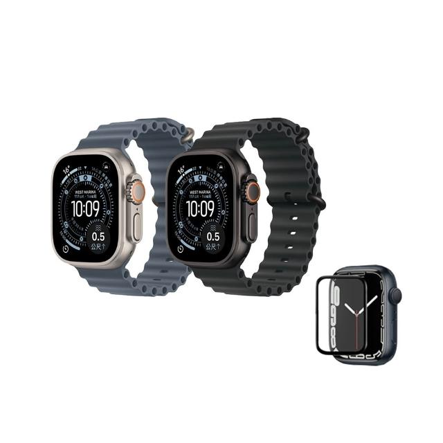 鋼化保貼組【Apple】Apple Watch Ultra 3 GPS+行動網路 49mm(鈦金屬錶殼+高山錶環)