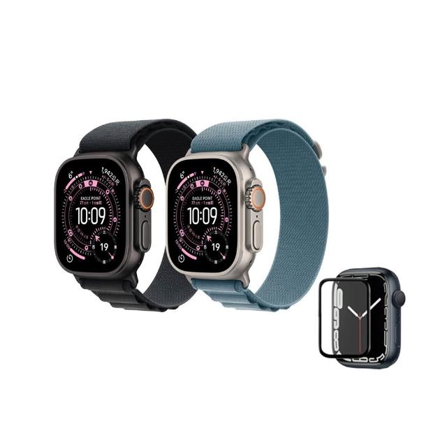 鋼化保貼組【Apple】Apple Watch Ultra 3 GPS+行動網路 49mm(鈦金屬錶殼+高山錶環)
