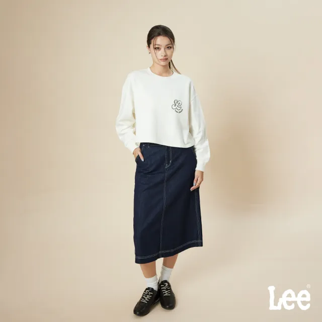 【Lee】女裝 牛仔長裙 後開衩 / 深藍洗水