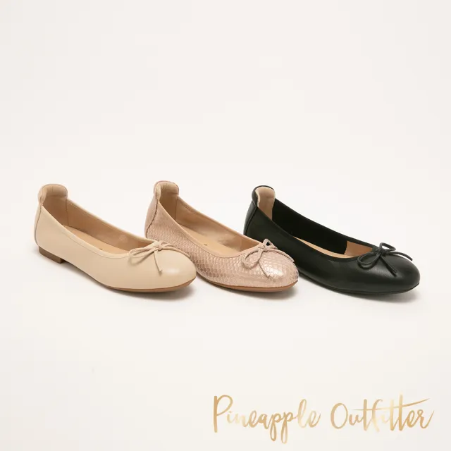 【Pineapple Outfitter】可愛蝴蝶結平底百搭娃娃鞋DEA(粉色)