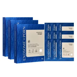 【AQUAMAX 奧科美氏】泌蘭PDRN煥活舒緩超級面膜9片(共3盒)-修護、舒敏、急救舒緩、植泌體、術後