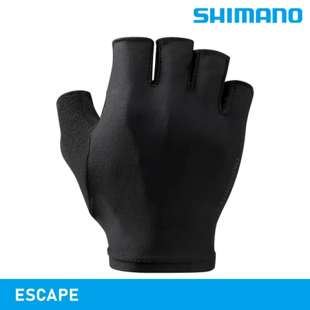 【SHIMANO】ESCAPE 自行車手套 黑色(露指手套 城市綠洲)