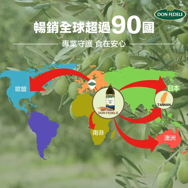 【DON FEDELE】義大利 費德 純橄欖油 1000mLx3(耐高溫 純天然)