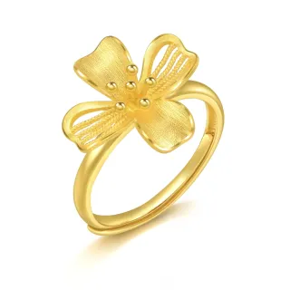 【點睛品】桂花 婚嫁黃金戒指_計價黃金