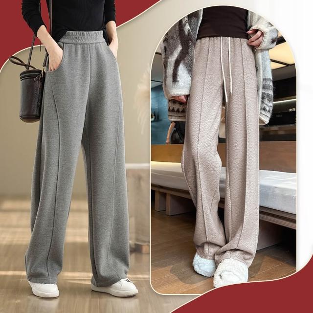 【ONEY 歐妮】★保暖加絨寬褲 錐形褲 直筒褲 五款任選(褲子/長褲/休閒褲/日系/通勤)