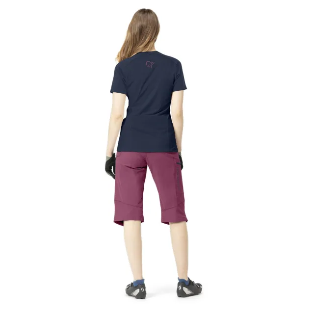 【NORRONA】fjora wool 短袖圓領上衣 女款 靛青藍
