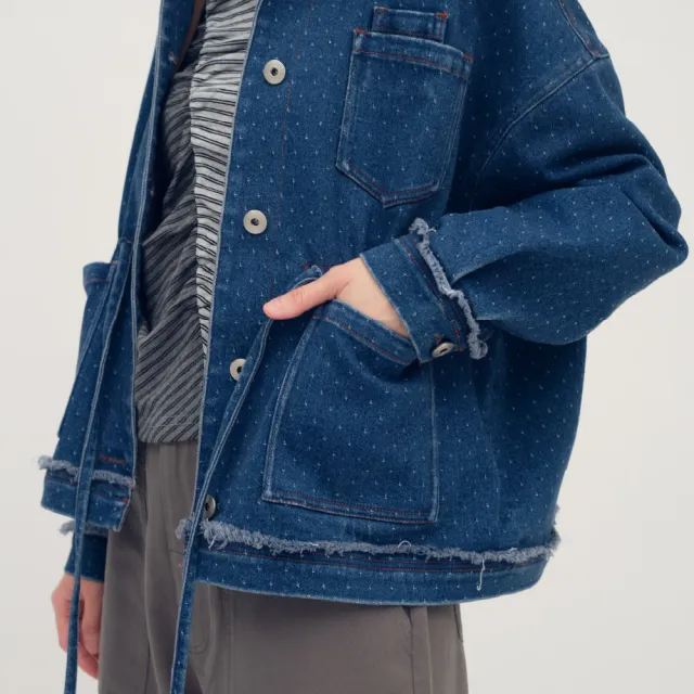 【plain-me】SAAKO 女生外套 女外套 丹寧外套 牛仔外套 星點拼接_SAA1129-261