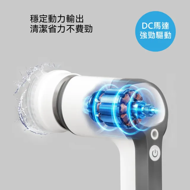 【THOMSON】手持電動清潔 IPX7防水 無線可充電 廚房 浴室 鞋子 過年大掃除 TM-SAUW02C