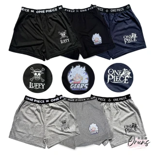 【Oluna 歐露娜】青少年平口褲 大童內褲 航海王授權 男童內褲 男童四角褲 兒童內褲 透氣四角褲