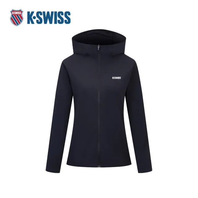 【K-SWISS】連帽梭織外套 JACKETKC7522WCWJ72 休閒 女外套 深靛色 1911672-401
