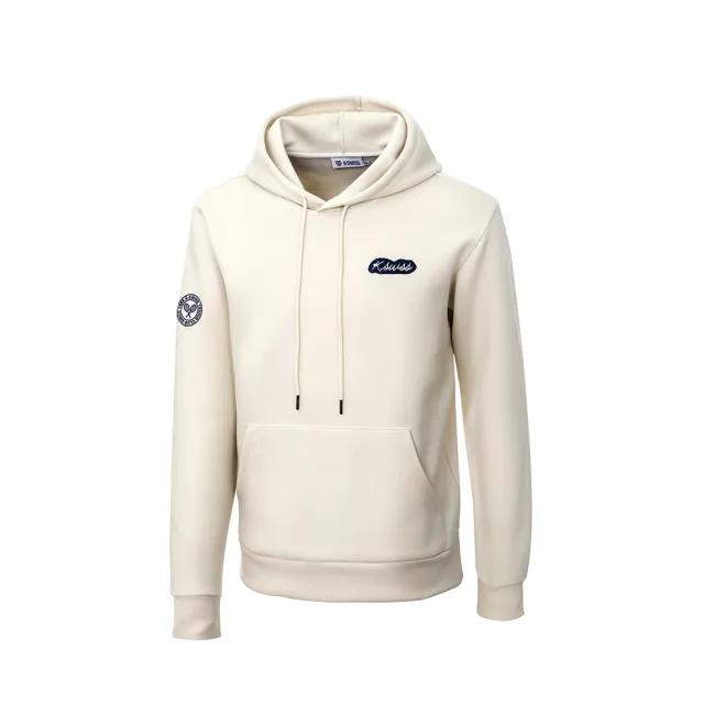 【K-SWISS】連帽長袖 TW HOODIE 2 帽T 口袋 女款 米白色 1912497-026