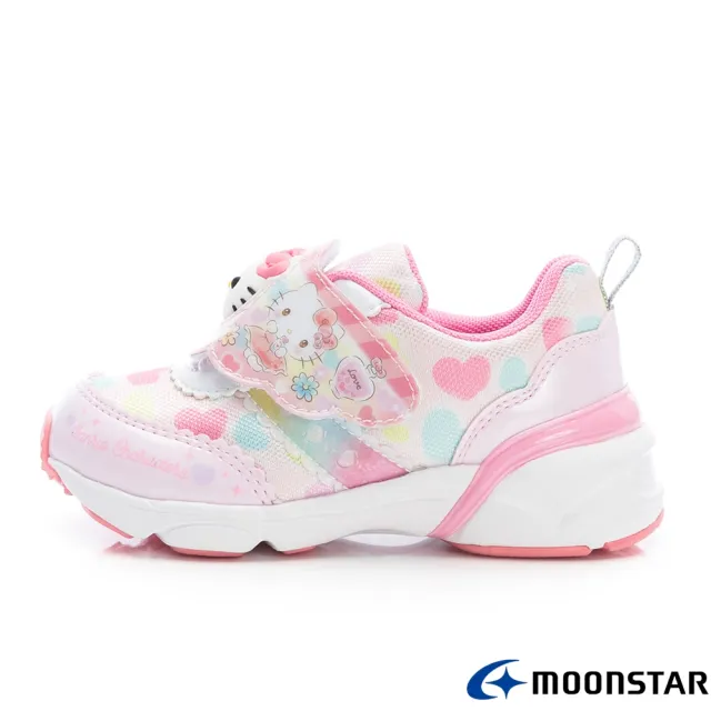 【MOONSTAR 月星】三麗鷗2E鞋款-Hello Kitty電燈中小童段(SAC040LE4粉)