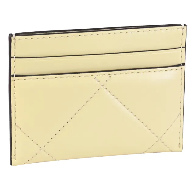 【TORY BURCH】幸運四葉草LOGO信用卡證件名片隨身卡(淺黃)