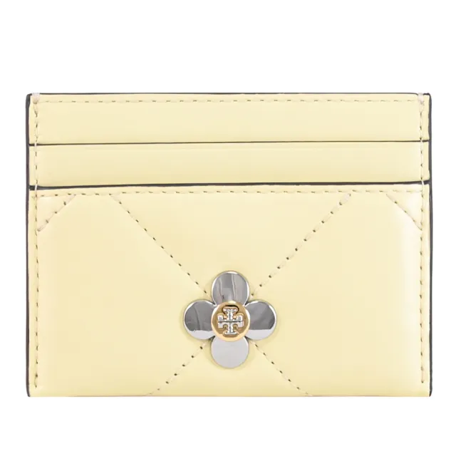 【TORY BURCH】幸運四葉草LOGO信用卡證件名片隨身卡(淺黃)