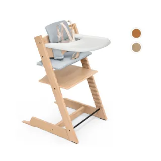 【STOKKE 官方直營】Tripp Trapp成長椅6m+經典組合-橡木(兒童/餐椅/學習椅)