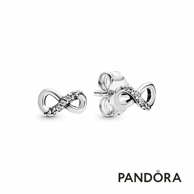 【Pandora 潘多拉】無限璀璨針式耳環