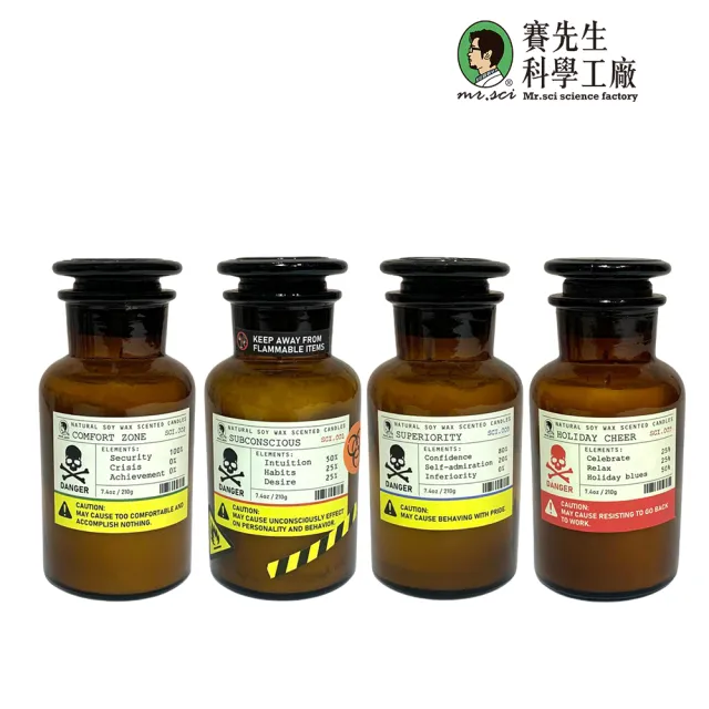 【Mr.sci 賽先生科學】危險實驗室香氛蠟燭(四款)