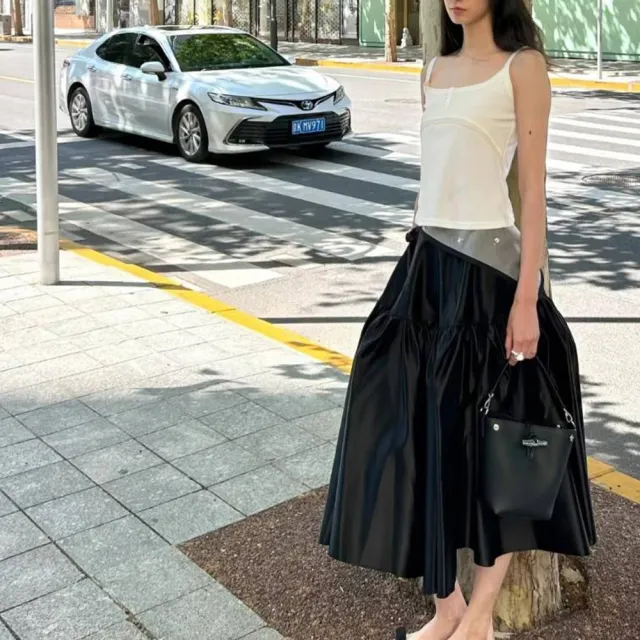 【LONGCHAMP】Le Roseau XS 竹節釦荔紋牛皮手提斜背包兩用包