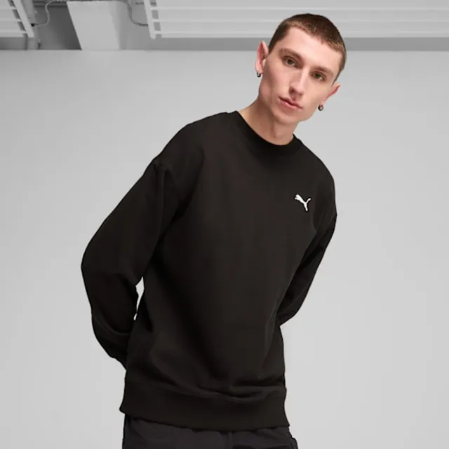 【PUMA】長袖上衣 男 歐規 ESS 黑 62965001
