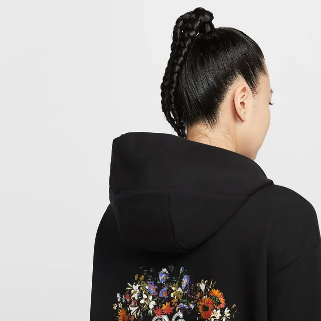 【NIKE 耐吉】長袖上衣 女 帽T 毛圈布 AS W PHNX FLC OS PO HOODIE 黑 HV8103-010(2S4835)