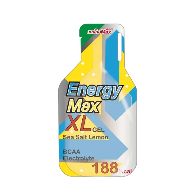 【AminoMax 邁克仕】XL大份量能量包energy gel海鹽系列-檸檬海鹽風味 5包/組