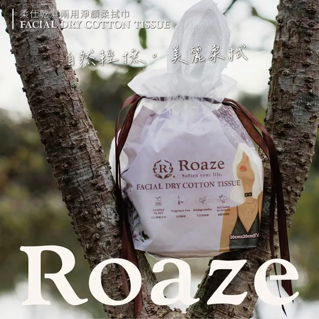 【Roaze 柔仕】乾濕兩用淨顏柔拭巾60抽x5包組