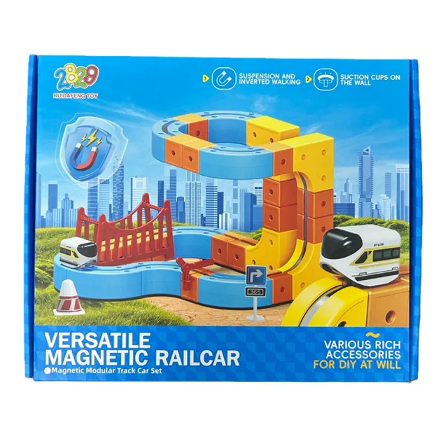 【啾愛你】百變磁力軌道車80片 (磁力積木 / 軌道車 / 磁性拼接軌道車)