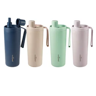 【BLACK HAMMER】鈦芯涼不鏽鋼保溫保冰吸管杯860ml(四色任選)