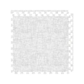 【新生活家】樂活巧拼地墊-大片62cm 編織毯紋淺灰(12片)