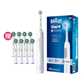 【Oral-B 歐樂B】PRO1 3D電動牙刷-簡約白/孔雀藍