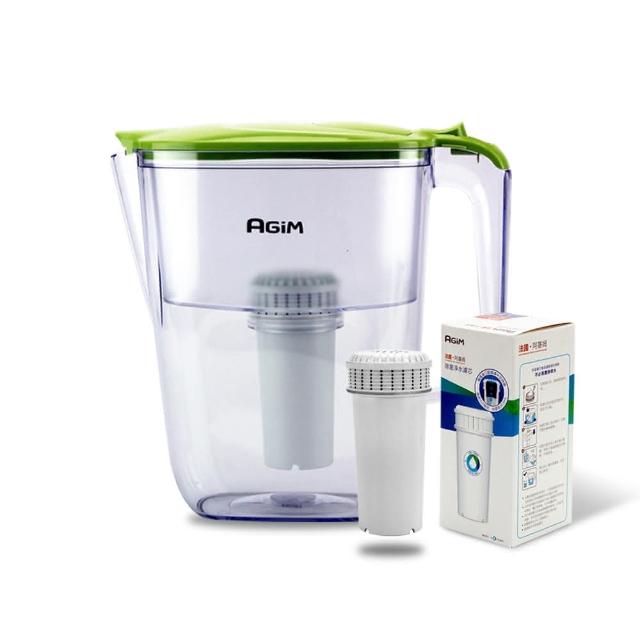 阿基姆AGiM 生飲級全效型濾水壺濾芯組 FK-2501，採用食品級材質，即濾即飲，多重淨化技術，有效去除水垢並保留多數有益天然礦物質。透過SGS檢測，除菌率高，適閤家用、餐廚、寵物使用。濾水壺X1，除菌濾芯X2，適用於2-3公升容量，總有效濾水量達300公升，12週使用壽命，四重過濾機制提升濾淨效果。