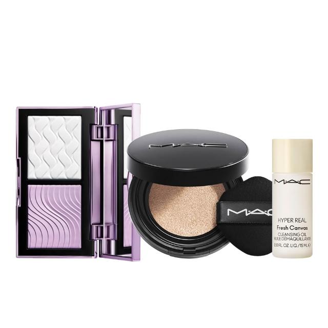 【M.A.C】持妝霧絲絨氣墊濾鏡組(口袋雙色濾鏡蜜粉餅+超持妝霧絲絨氣墊粉餅SPF 50_雙11限定)