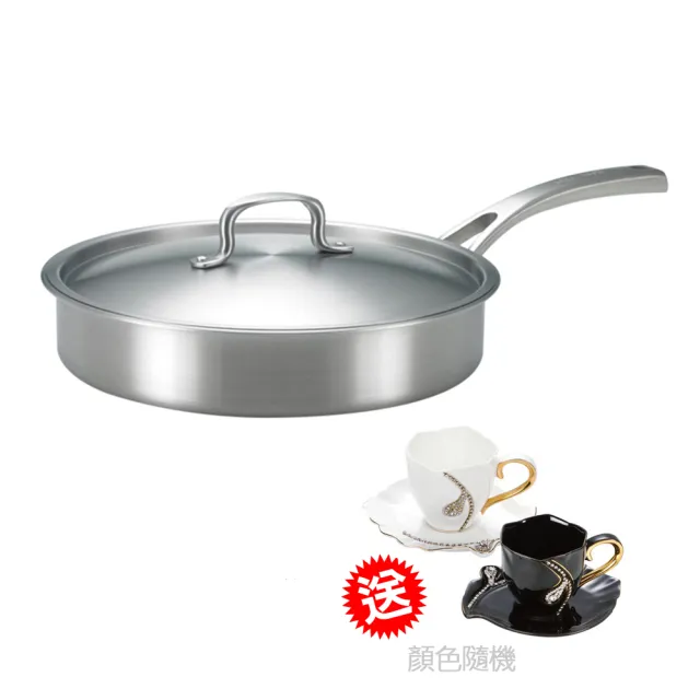 【SAN-YEH 三葉鍋具】316健康概念養生平底鍋(24cm)