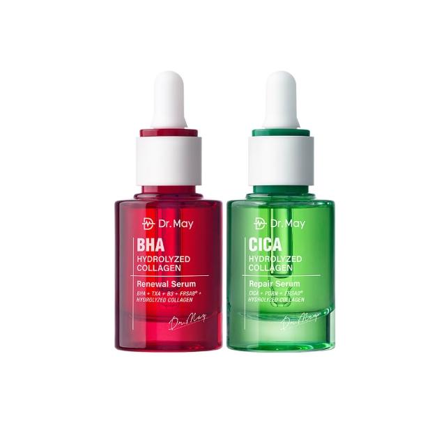 【Dr. May 美博士】紅膠原煥膚精華30ml / PDRN積雪草保濕精華30ml_任選2入