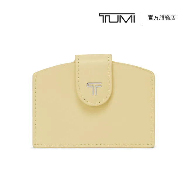 【TUMI】Belden 手風琴式皮革卡片夾 - 柔霧黃 (TUMI 官方旗艦店)