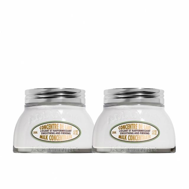 【L’Occitane 歐舒丹】官方直營 杏仁緊膚凝霜雙入組(杏仁緊膚凝霜200mlx2/身體乳/保濕)
