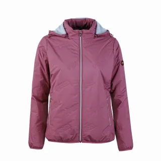 【PING】女款LOGO壓印防風防潑水蓄熱保暖鋪棉外套-桃紅(GOLF/高爾夫/RC25225-16)