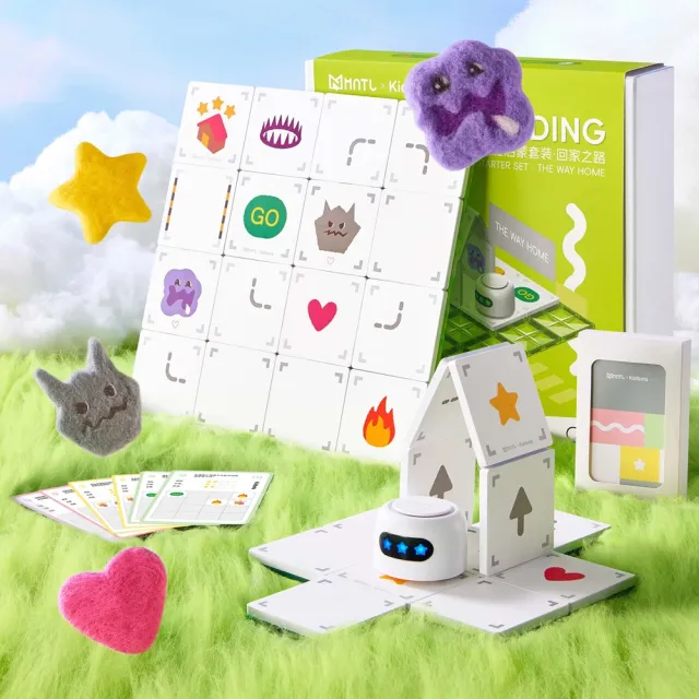 【MNTL】KIDIBOTS 回家之路  磁力片 (含程式磁力片42pcs + 路徑板1pc + 冒險機器人1pc + 題卡50pcs)