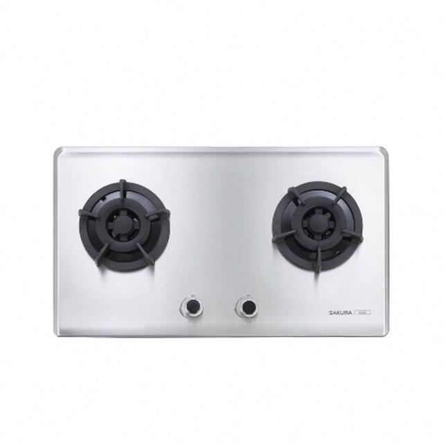 【SAKURA 櫻花】二口小面板易清不鏽鋼檯面爐 G-2522S LPG/NG1 含基本安裝