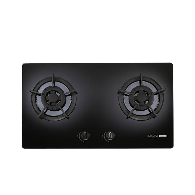 【SAKURA 櫻花】二口小面板易清玻璃檯面爐黑色 G-2522BGB LPG/NG1 含基本安裝