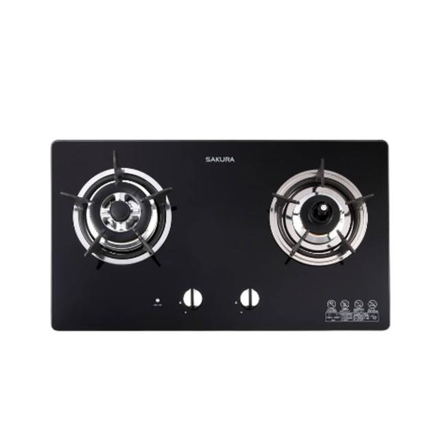 【SAKURA 櫻花】二口防乾燒節能玻璃檯面爐 G-2820GB LPG/NG1 含基本安裝