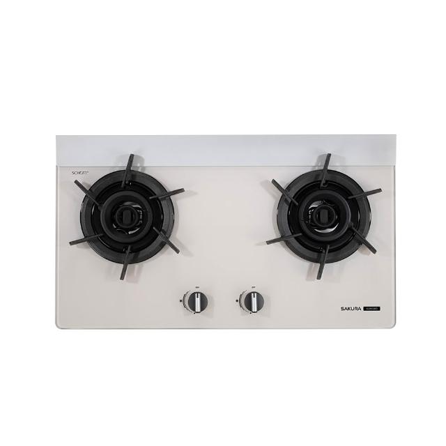 【SAKURA 櫻花】二口雙炫火玻璃檯面爐奶油杏 G-2922BGC LPG/NG1 含基本安裝