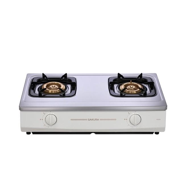 【SAKURA 櫻花】二口節能不鏽鋼面板安全爐台爐 G-5201S LPG/NG1 含基本安裝