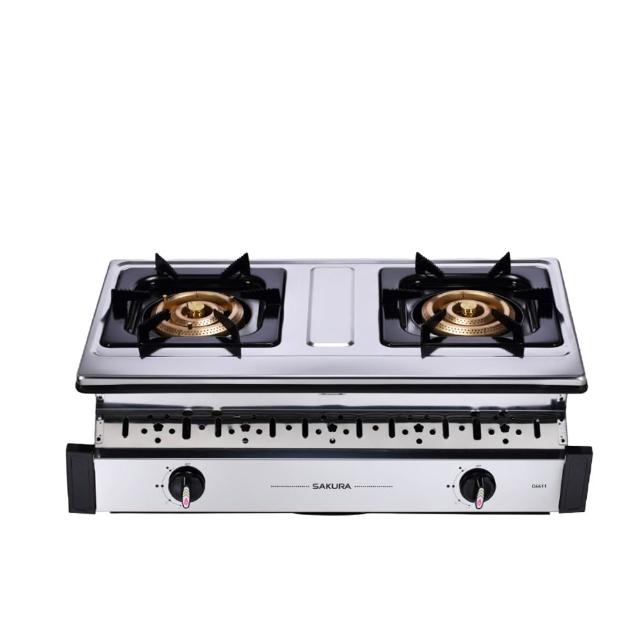 【SAKURA 櫻花】二口三環銅爐頭整機不鏽鋼安全爐嵌入爐 G-6611S LPG/NG1 含基本安裝