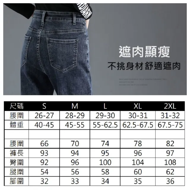 【ASister 小姊姊】現貨在庫★牛仔褲 韓版寬鬆顯瘦百搭高腰直筒牛仔褲/老爹褲/哈倫褲(6色 S-2XL)