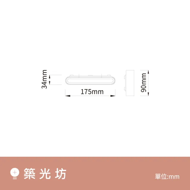 【DanceLight 舞光】11W 薄朗LED壁燈 現代壁燈 走道壁燈 樓梯壁燈 室內照明 暖白光3000K
