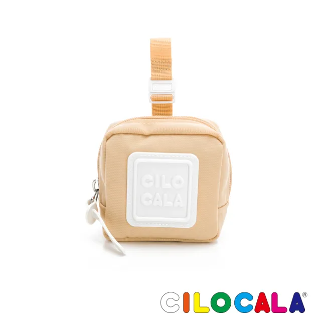 【CILOCALA】亮彩尼龍防潑水可扣式零錢包(芒草駝)