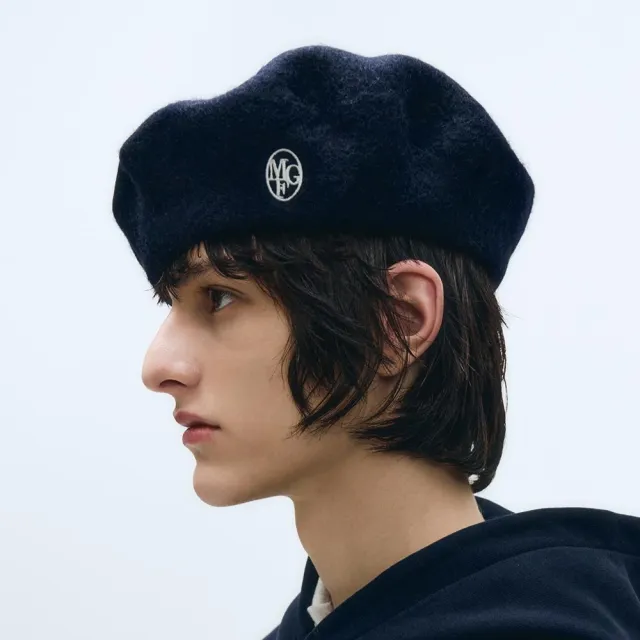 【MARITHE FRANCOIS GIRBAUD】官方旗艦 圓標LOGO刺繡羊毛貝雷帽 MFG(多款任選)