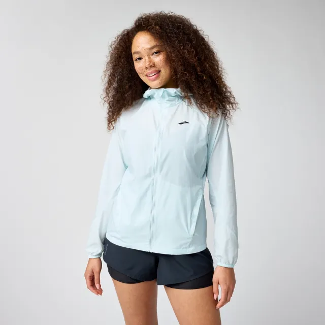 【BROOKS】女 Canopy 防潑水便攜外套_淺藍色 (221732445)