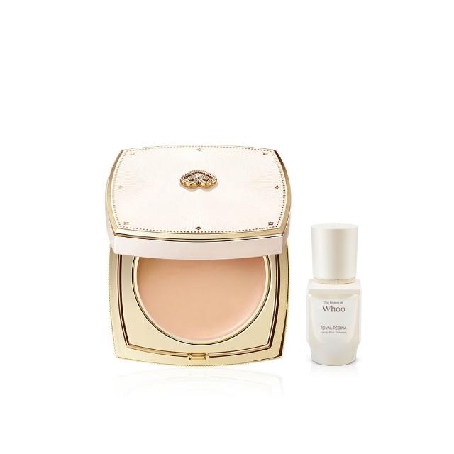 【WHOO 后】官方直營 拱辰享絲絨柔霧水粉餅 SPF35/PA++(兩色任選)